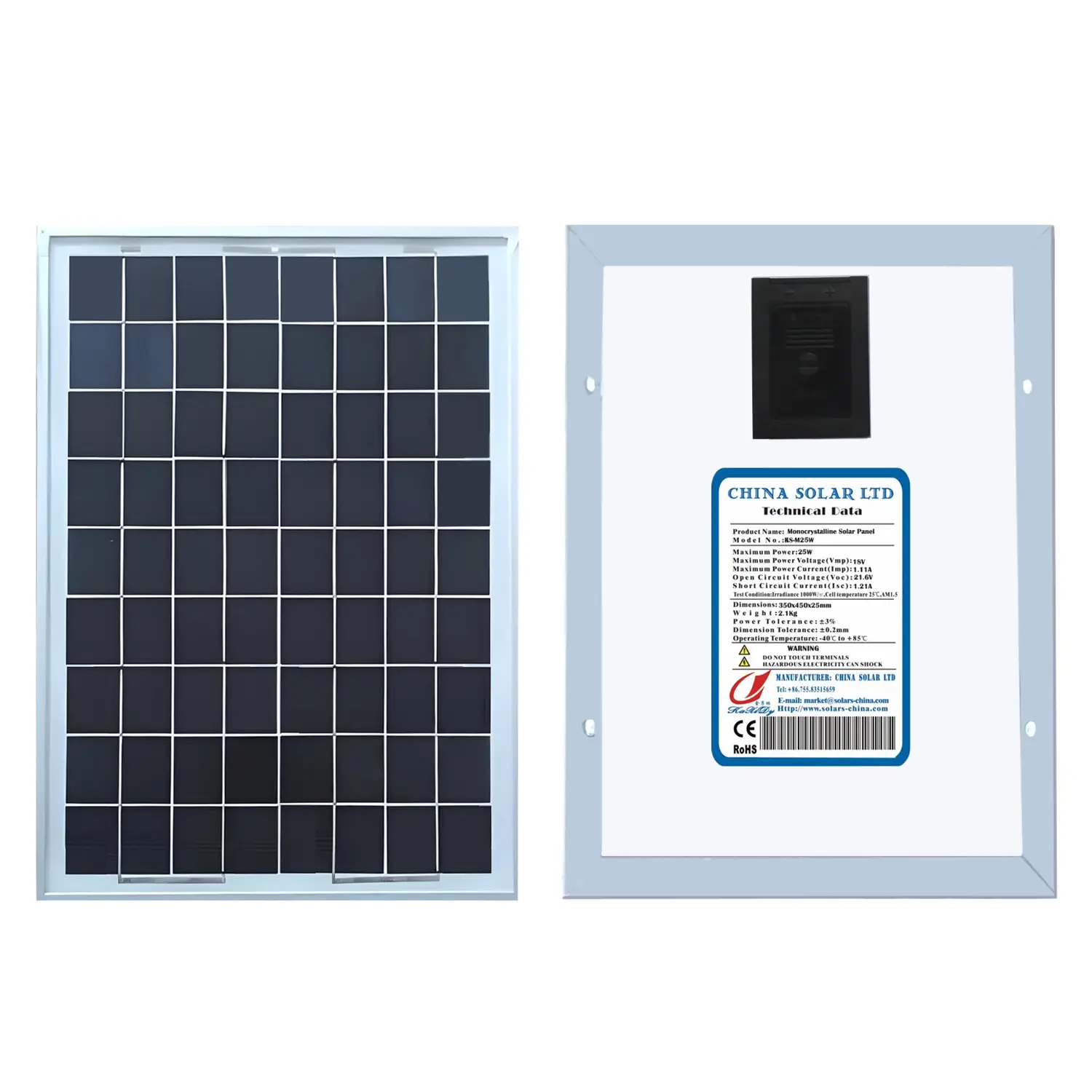 Fotovoltaik Güneş Modülleri 25W