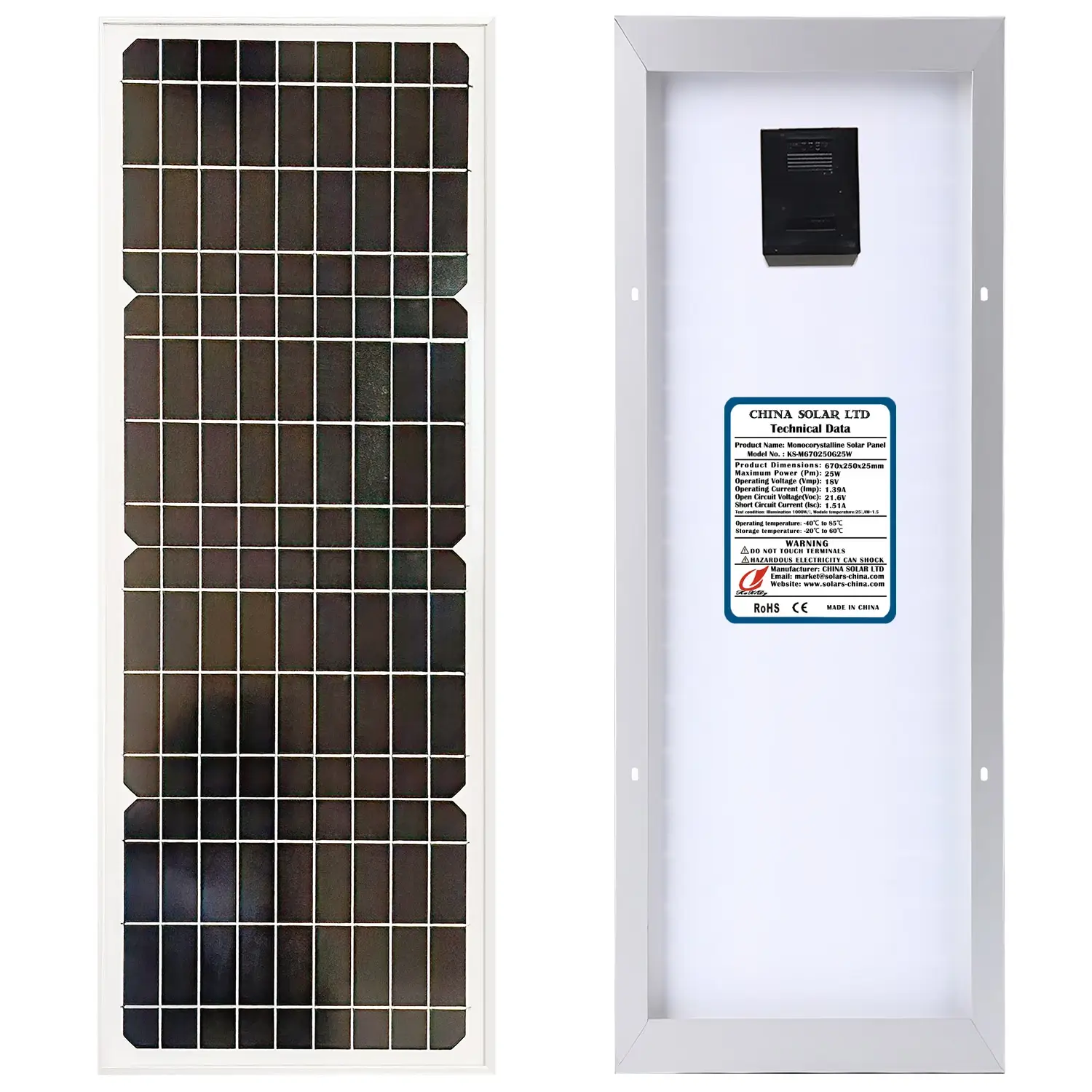 Güneş Paneli Modülleri 25W