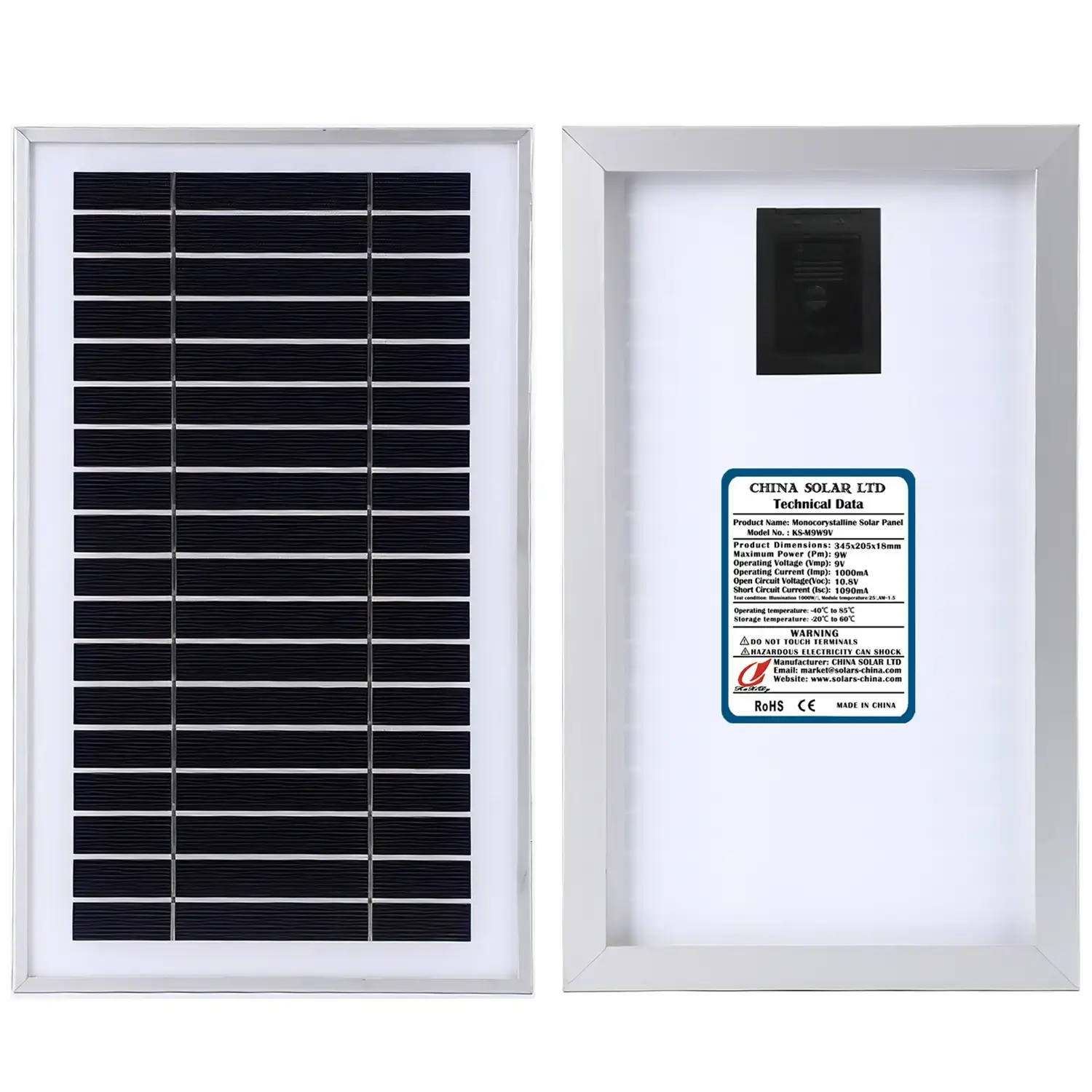 Güneş Enerjisi Paneli 9W 9V